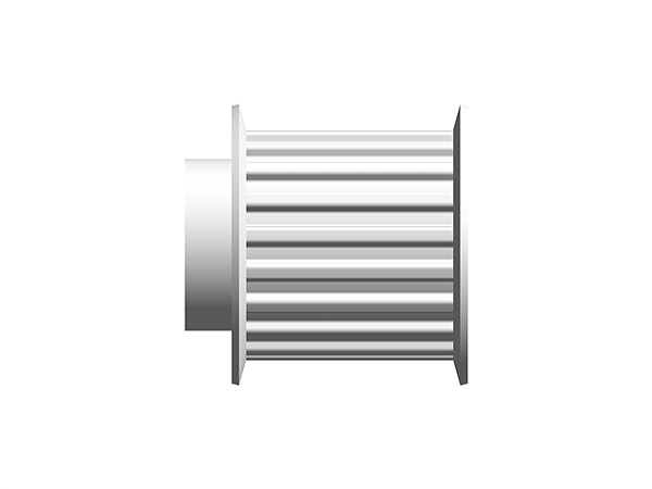 POLIA IND. T5 19 DENTES PARA CORREIA DE 25MM TIPO 6F EM ALUMÍNIO
