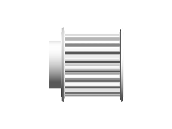 POLIA IND. T5 20 DENTES PARA CORREIA DE 25MM TIPO 6F EM ALUMÍNIO
