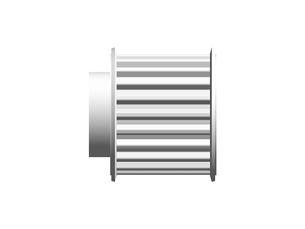 POLIA IND. T5 22 DENTES PARA CORREIA DE 25MM TIPO 6F EM ALUMÍNIO