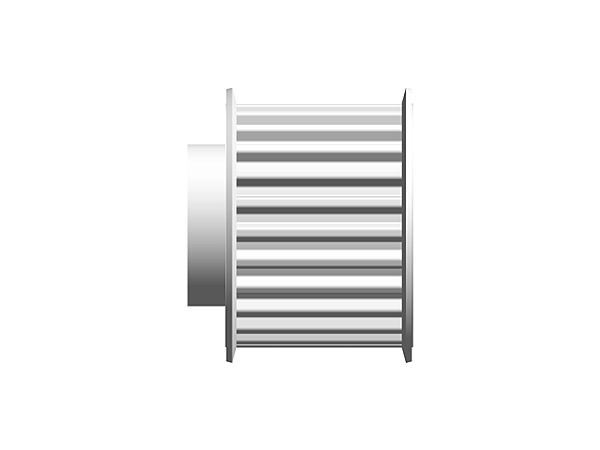 POLIA IND. T5 25 DENTES PARA CORREIA DE 25MM TIPO 6F EM ALUMÍNIO ✅