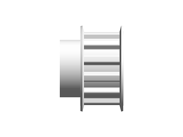 POLIA IND. T10 12 DENTES PARA CORREIA DE 16MM TIPO 6F EM ALUMÍNIO ✅