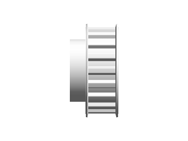 POLIA IND. T10 18 DENTES PARA CORREIA DE 16MM TIPO 6F EM ALUMÍNIO ✅
