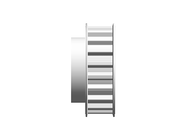 POLIA IND. T10 20 DENTES PARA CORREIA DE 16MM TIPO 6F EM ALUMÍNIO