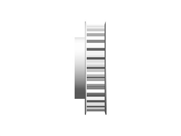 POLIA IND. T10 27 DENTES PARA CORREIA DE 16MM TIPO 6F EM ALUMÍNIO