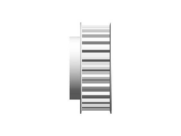 POLIA IND. T10 26 DENTES PARA CORREIA DE 25MM TIPO 6F EM ALUMÍNIO