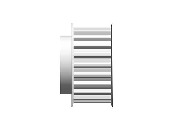 POLIA IND. T10 22 DENTES PARA CORREIA DE 32MM TIPO 6F EM ALUMÍNIO