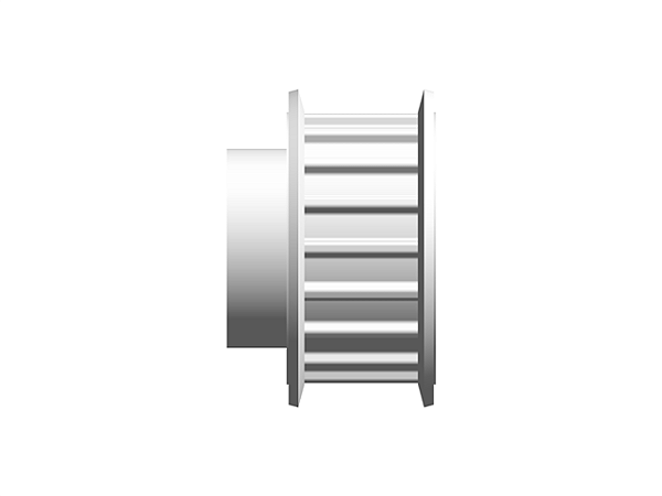 POLIA IND. AT5 18 DENTES PARA CORREIA DE 10MM TIPO 6F EM ALUMÍNIO