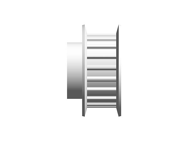 POLIA IND. AT5 19 DENTES PARA CORREIA DE 10MM TIPO 6F EM ALUMÍNIO