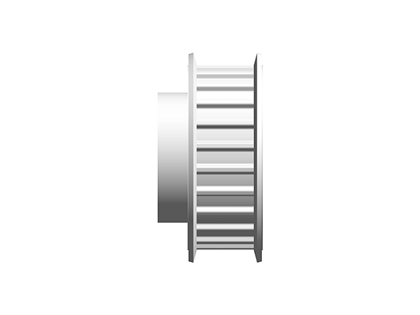 POLIA IND. AT5 24 DENTES PARA CORREIA DE 10MM TIPO 6F EM ALUMÍNIO