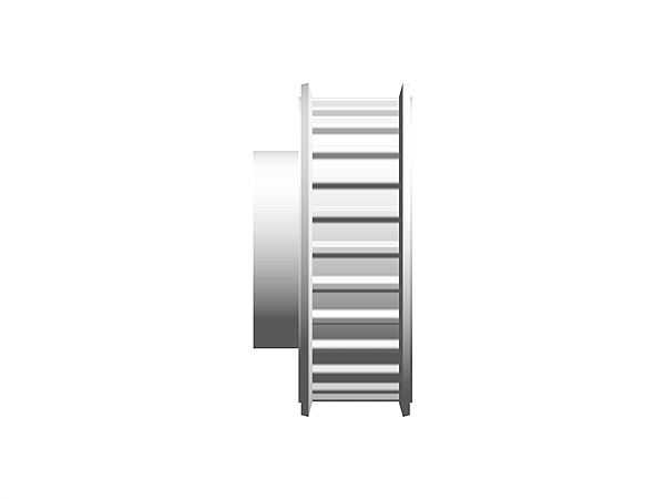 POLIA IND. AT5 26 DENTES PARA CORREIA DE 10MM TIPO 6F EM ALUMÍNIO