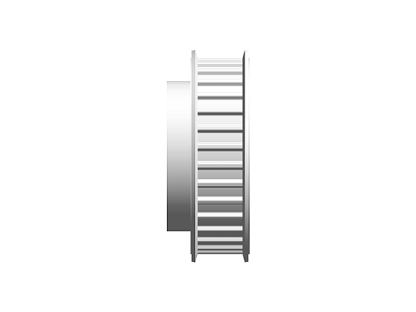 POLIA IND. AT5 32 DENTES PARA CORREIA DE 10MM TIPO 6F EM ALUMÍNIO