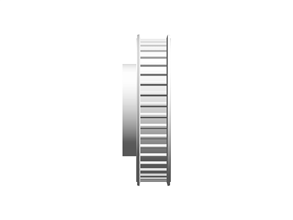 POLIA IND. AT5 40 DENTES PARA CORREIA DE 10MM TIPO 6F EM ALUMÍNIO