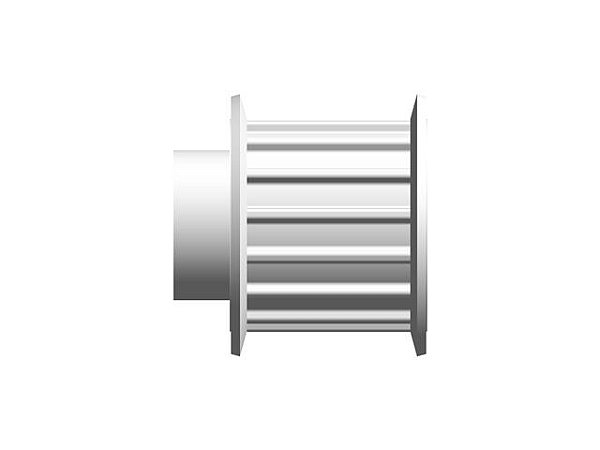 POLIA IND. AT5 15 DENTES PARA CORREIA DE 16MM TIPO 6F EM ALUMÍNIO