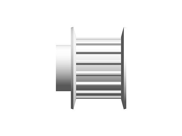 POLIA IND. AT5 16 DENTES PARA CORREIA DE 16MM TIPO 6F EM ALUMÍNIO