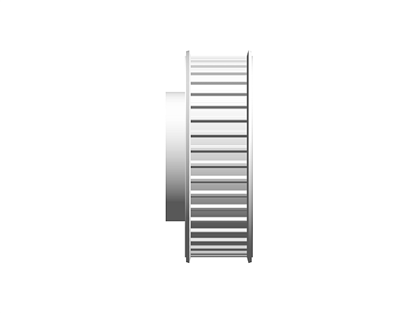POLIA IND. AT5 40 DENTES PARA CORREIA DE 16MM TIPO 6F EM ALUMÍNIO