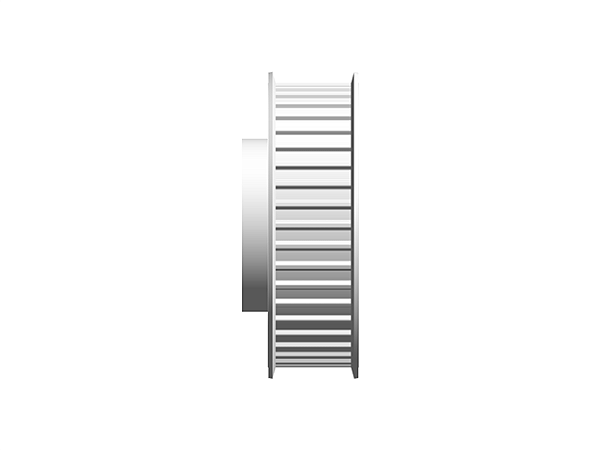 POLIA IND. AT5 42 DENTES PARA CORREIA DE 16MM TIPO 6F EM ALUMÍNIO