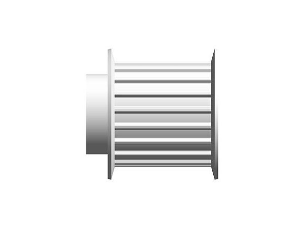 POLIA IND. AT5 19 DENTES PARA CORREIA DE 25MM TIPO 6 EM ALUMÍNIO