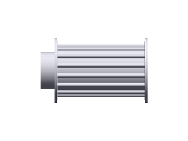POLIA IND. AT5 12 DENTES PARA CORREIA DE 32MM TIPO 6F EM ALUMÍNIO