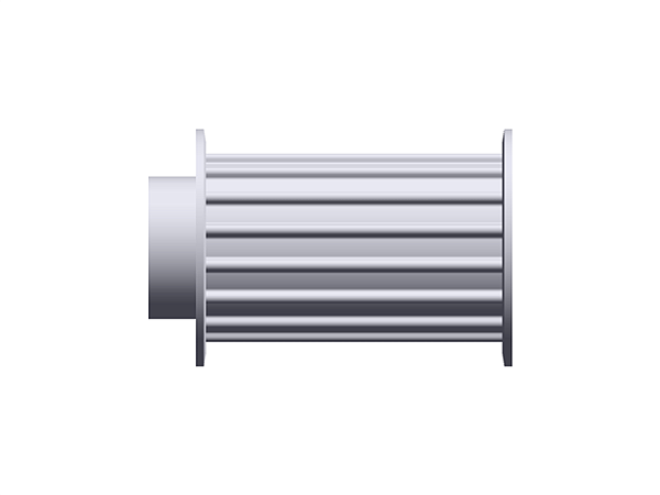 POLIA IND. AT5 16 DENTES PARA CORREIA DE 32MM TIPO 6F EM ALUMÍNIO