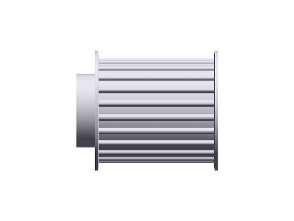 POLIA IND. AT5 22 DENTES PARA CORREIA DE 32MM TIPO 6F EM ALUMÍNIO