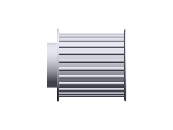 POLIA IND. AT5 24 DENTES PARA CORREIA DE 32MM TIPO 6F EM ALUMÍNIO