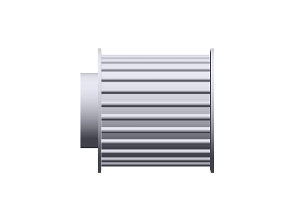 POLIA IND. AT5 25 DENTES PARA CORREIA DE 32MM TIPO 6F EM ALUMÍNIO