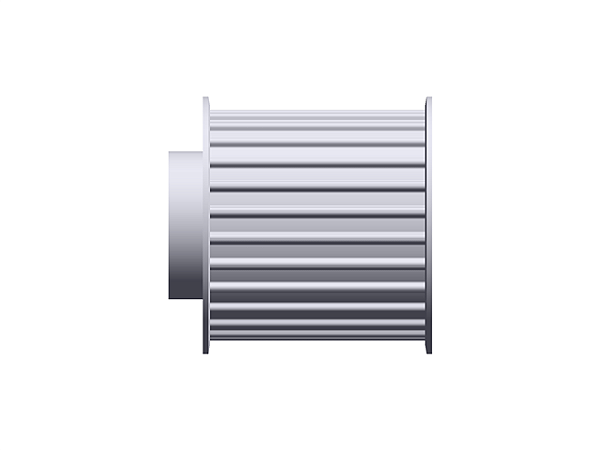 POLIA IND. AT5 26 DENTES PARA CORREIA DE 32MM TIPO 6F EM ALUMÍNIO