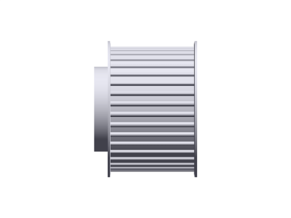 POLIA IND. AT5 36 DENTES PARA CORREIA DE 32MM TIPO 6F EM ALUMÍNIO