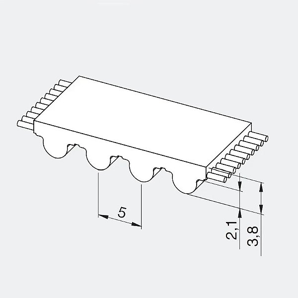 CORREIA IND. REXON HTP HTD 10MM 5M-285 5M