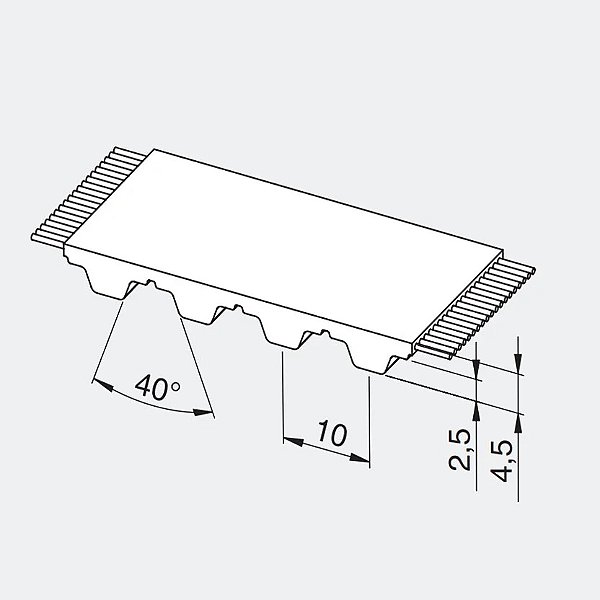 CORREIA T10-3690J 50MM PU/AÇO EMENDADA