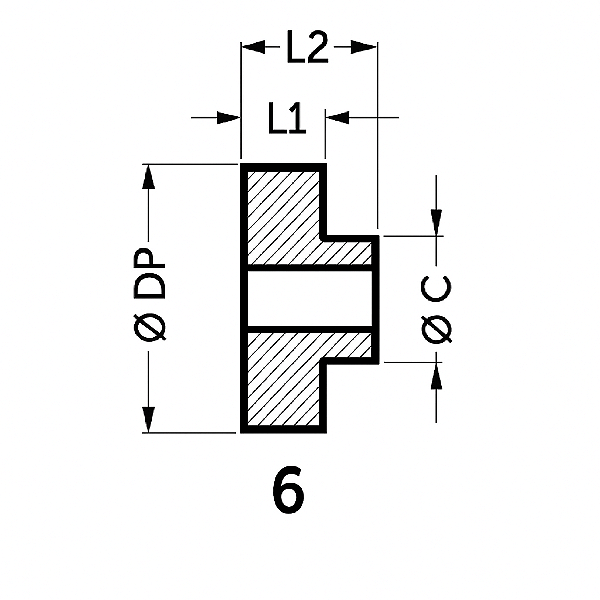 POLIA IND. ROYAL 72 DENTE 5M 25MM TIPO 6W EM ACO