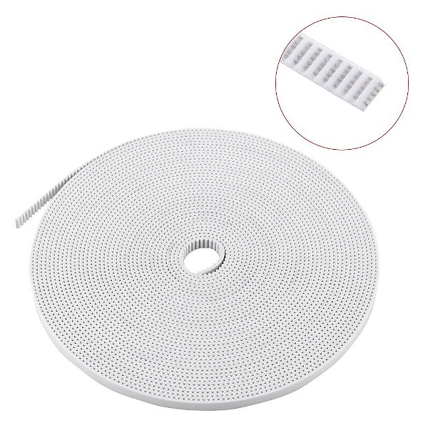 Correia 6mm Perfil 2M Aberta PU com Malha de Aço - Metro