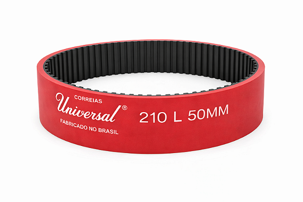 Correia 210L 50mm – Marca Universal - com Revestimento Vermelho