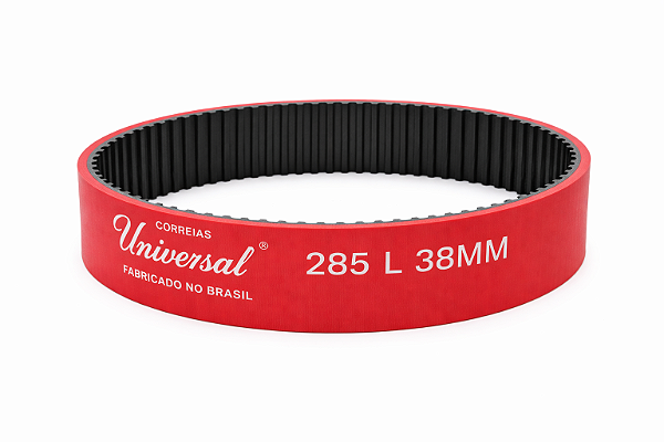 Correia 285L 38mm – Marca Universal - com Revestimento Vermelho