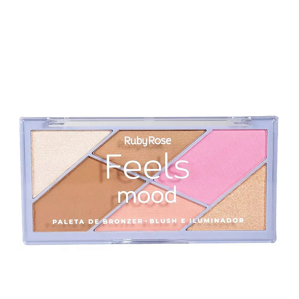 Paleta bronzer/blus/iluminador Feels Mood Ruby Rose