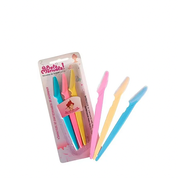 Kit 3 Navalhas para Sobrancelhas