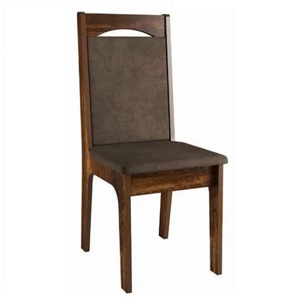 Cadeira Vivace Plus Madeira Rustico Estofada C/ Revestimento