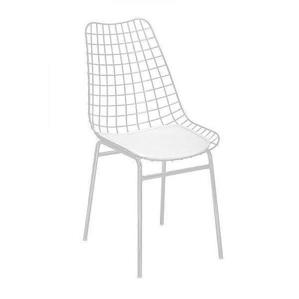 Cadeira Estilo Eames Estrutura Aço(Cromado) C/ Assento Estofado