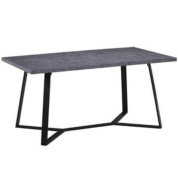 Mesa Jantar Romã 160x90cm Base Aço(Preto) C/ Tampo 33mm MDF