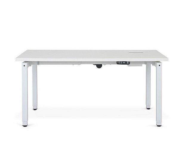Mesa Base Metal Elevatória, Tampo 1500X800x25mm C/ 1 Caixa P/ Tomada 4 Blocos