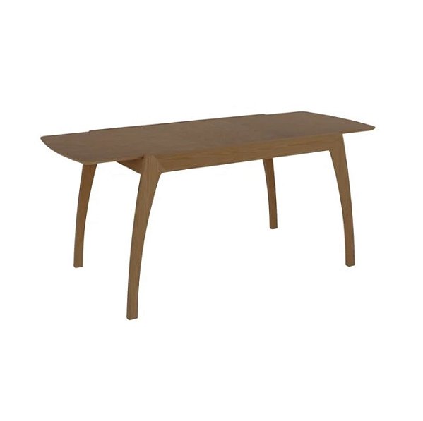 Mesa Lince de Jantar Extensível (140 a 190), Base e Tampo Em Madeira Natural