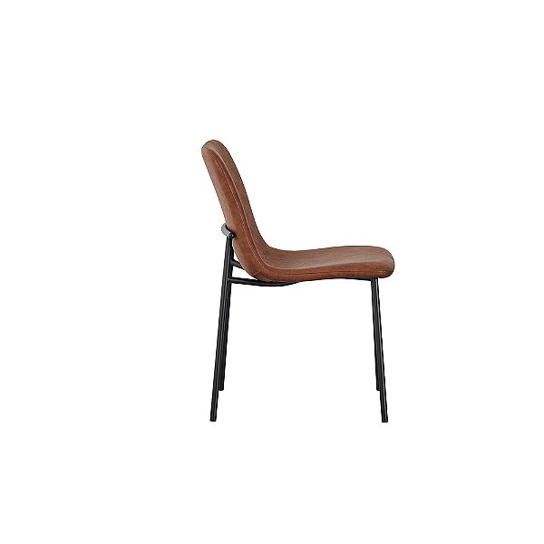 Cadeira Celeste Base Aço(PRETO), Assento Estofado C/ Revestimento