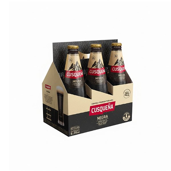 Pack 6 Cervejas Cusqueña Dark Lager 330ml | Cerveja Negra Peruana