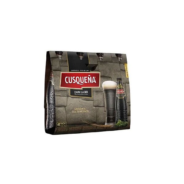 Pack Cusqueña Dark Lager. 4 Long Neck