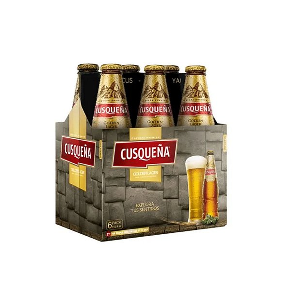 Pack 6 Cervejas Cusqueña Golden Lager 330ml | Cerveja Peruana