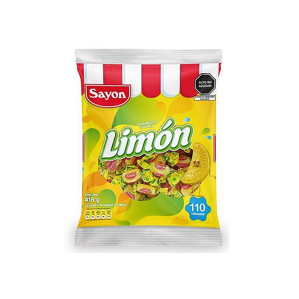 Bala Sayon de Limão Peruana Original (Saco com 110 Unidades) - Doçura Refrescante Importada