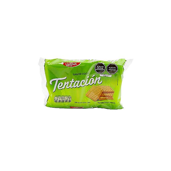Biscoito Tentación Sabor Coco Peruano | Galletas Tentación Peruanas (258g) – 6 Unidades