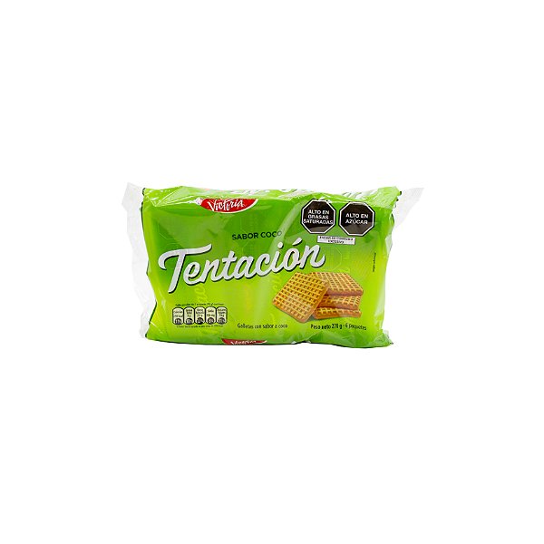 Bolachas Tentación Coco. Pacote com 6 Unidades
