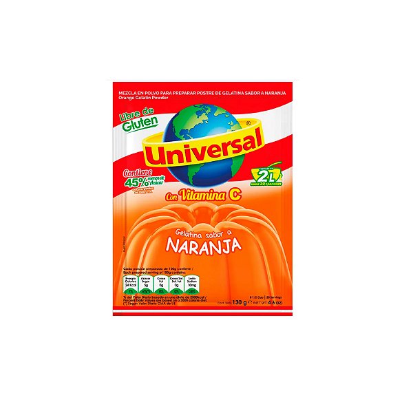 Gelatina Universal Laranja 130 g