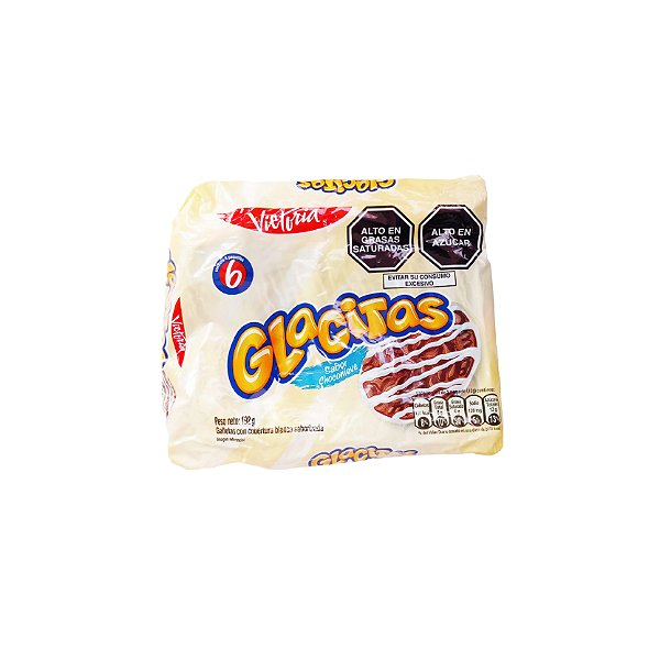 Bolachas Glacitas Choconieve. Pacote com 6 unidades
